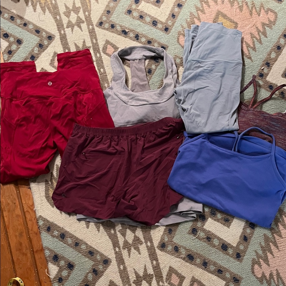 lululemon athletica Women's Pants & Jumpsuits - Red, Maroon, Gray, Blue